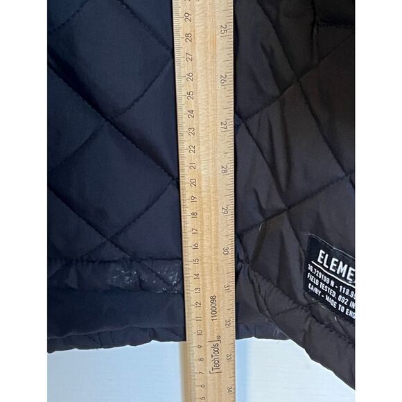 Element Streetwear Quilted Puffer Long Hooded Black Men's Jacket Large - Picture 8 of 10